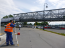 Приемочное обследование и пусковые испытания временного  пешеходного моста, расположенного на территории нового стадиона "Санкт-Петербург"